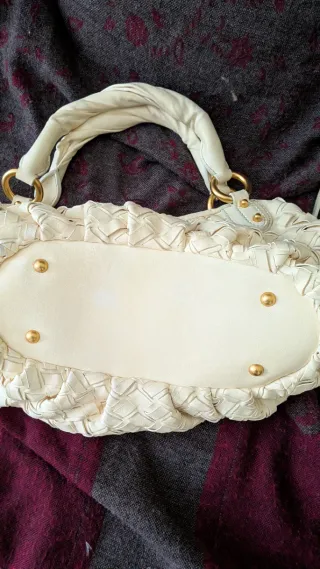 Borsa Miu Miu Beige Pelle Intrecciata