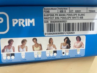 Sujetador de suspensión blanco negro y beis