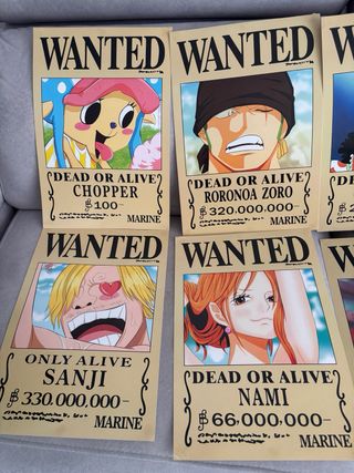 Bolsa Wanted One Piece y pósters