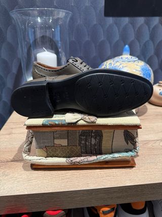 Zapatos Barrats Piel Talla 40 Verde Oliva