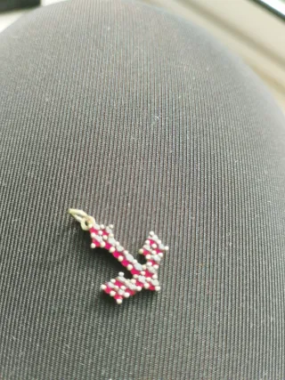 Colgante oro 14 kl con granates