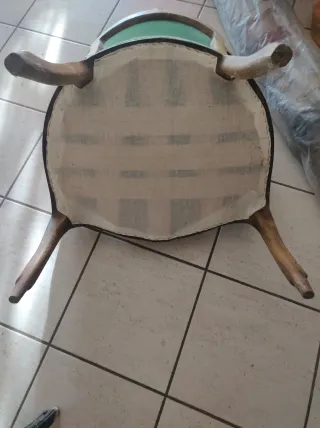 Coppia Poltroncine Luigi XV velluto verde