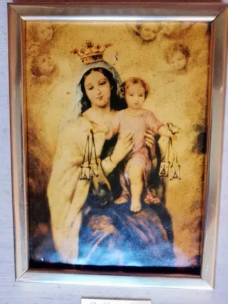 Cuadro Virgen Niña Corona
