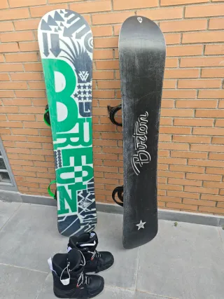 Tabla de Snow Burton Clash 154 Y burton 159