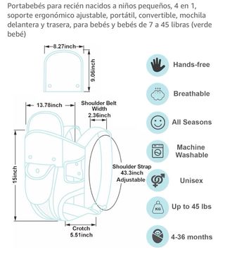 Canguro ergonómico para bebé