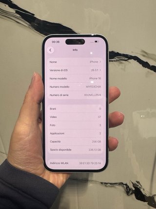 iPhone 16 256GB Bianco