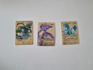 Colección Cartas Pokémon Metálicas Doradas