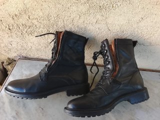 Stivali Kenzo neri con zip e lacci