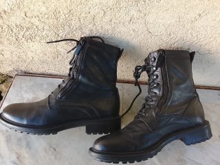 Stivali Kenzo neri con zip e lacci