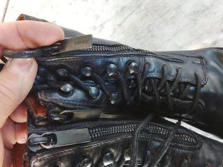 Stivali Kenzo neri con zip e lacci