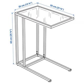Mesa Auxiliar IKEA VITTSJÖ Negro/Vidrio
