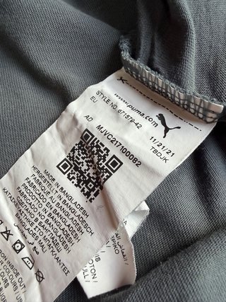 Camiseta Puma Gris Logo Multicolor