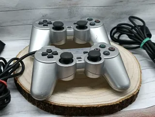 2 Controller PS2 Sony Silver Originali - GARANZIA
