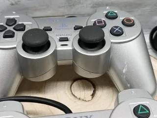 2 Controller PS2 Sony Silver Originali - GARANZIA