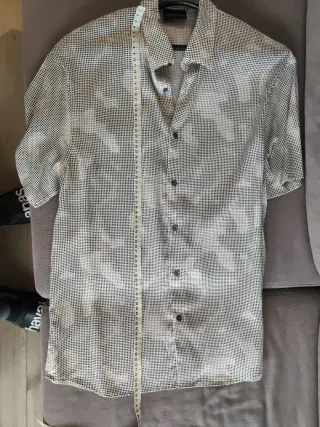 Camisa Emporio Armani Gris y Blanca