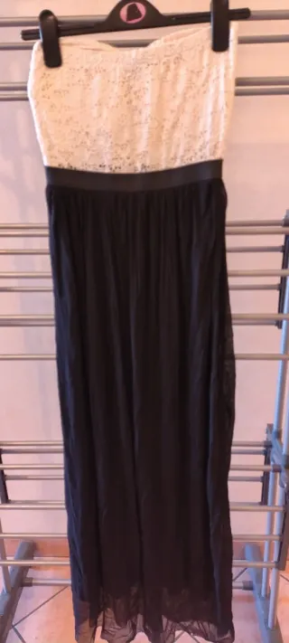 Vestito El Charro senza spalline pizzo e gonna