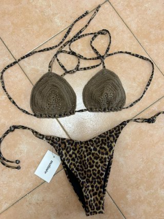 Bikini Matinée Crochet Animalier Taglia Unica
