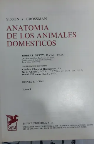 Anatomia de Los Animales Domesticos