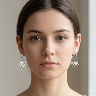 Aros de acero inoxidable con niñas