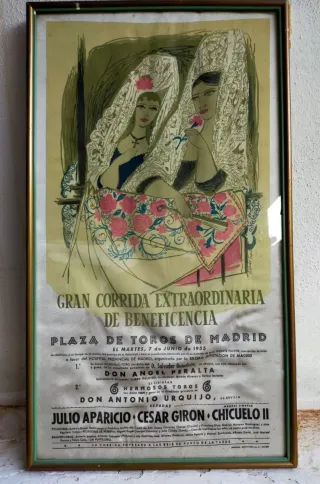 Cartel Toros Beneficencia Madrid 1955