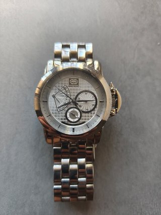 Reloj Ecko plateado con llavero