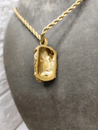 Colgante Jesucristo Acero Quirúrgico Chapado Oro