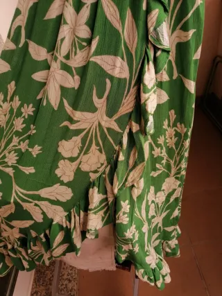 Vestido Verano Mujer Verde Estampado