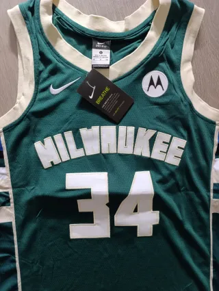Camiseta NBA Milwaukee Bucks #34 Antetokoumpo