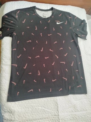 Nike Dri-fit Camiseta Negra y Rosa Talla XL Vintag