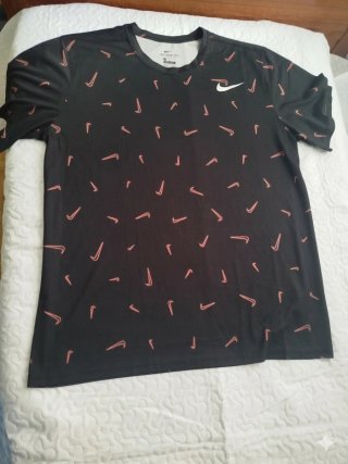 Nike Dri-fit Camiseta Negra y Rosa Talla XL Vintag