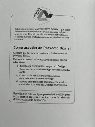 Lingua galega e literatura 1º Bach. LOMLOE