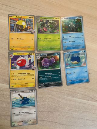 Lote de cartas Pokémon originales