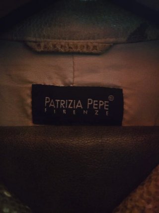 Giacca donna vera pelle pitone beige/marrone