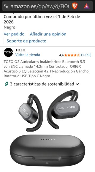 TOZO O2 Auriculares Inalámbricos Bluetooth 5.3
