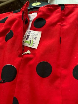 Falda Rociera Lunares Roja