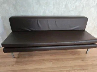Sofá de recepción piel sintética marrón