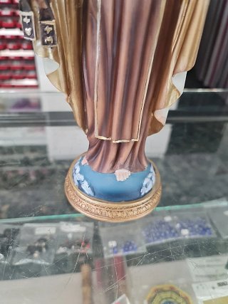 Virgen del Carmen con Niño y Faroles 30 cm