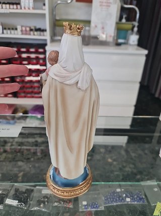 Virgen del Carmen con Niño y Faroles 30 cm