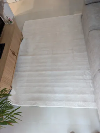 Alfombra pelo largo blanco
