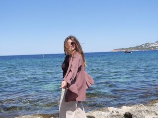 Kimono marrón rosado