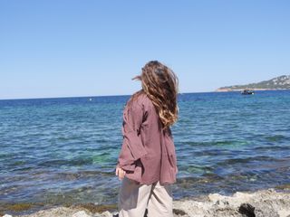 Kimono marrón rosado