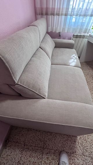 Sofá cama 2 metros tela beige corte inglés