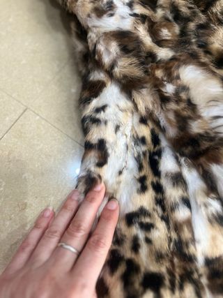 Abrigo Blanco pelo conejo