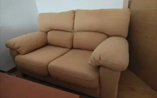 Sofá de 2 plazas tela beige
