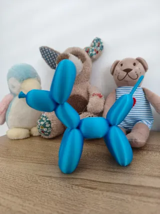 Statuetta Balloon Dog Blu Silk Pop Art