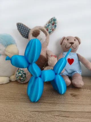 Statuetta Balloon Dog Blu Silk Pop Art