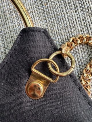 Bolso fiesta negro Tintoretto con cadena dorada