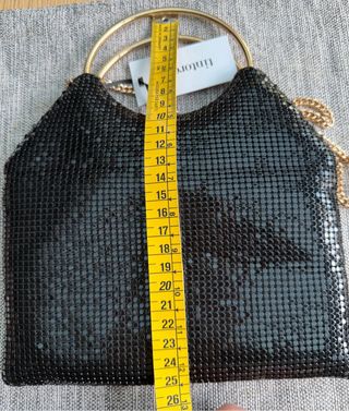 Bolso fiesta negro Tintoretto con cadena dorada