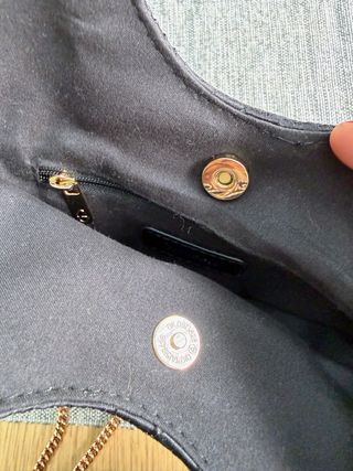 Bolso fiesta negro Tintoretto con cadena dorada