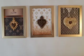 Set 3 Quadri moda Cuore Decorativo